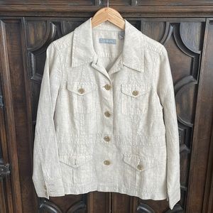 Liz Claiborne linen jacket size L.